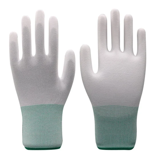 Anti-Static PU Palm Coated Nylon Dust-Free and Wear-Resistant Work Gloves